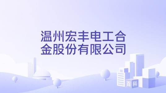 温州宏丰电工合金股份有限公司