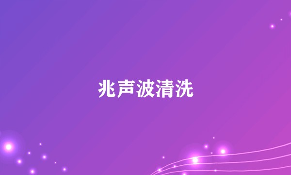兆声波清洗