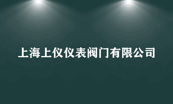上海上仪仪表阀门有限公司