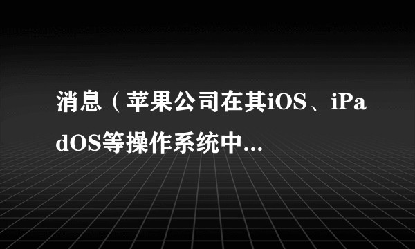 消息（苹果公司在其iOS、iPadOS等操作系统中内置的消息传递应用）