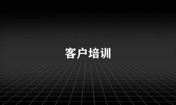 客户培训