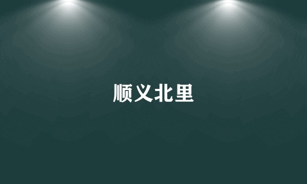 顺义北里