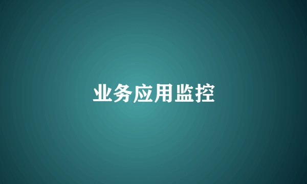 业务应用监控