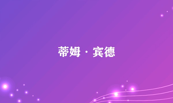 蒂姆·宾德