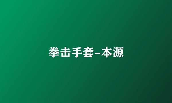 拳击手套-本源