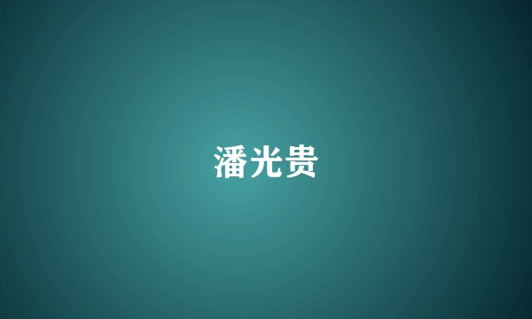 潘光贵