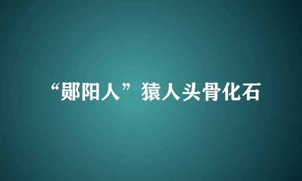 “郧阳人”猿人头骨化石
