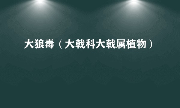 大狼毒（大戟科大戟属植物）