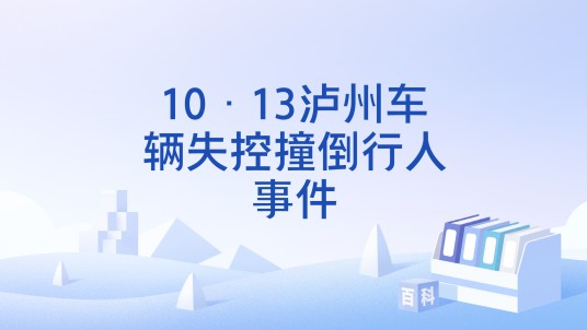 10·13泸州车辆失控撞倒行人事件