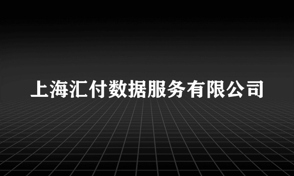 上海汇付数据服务有限公司