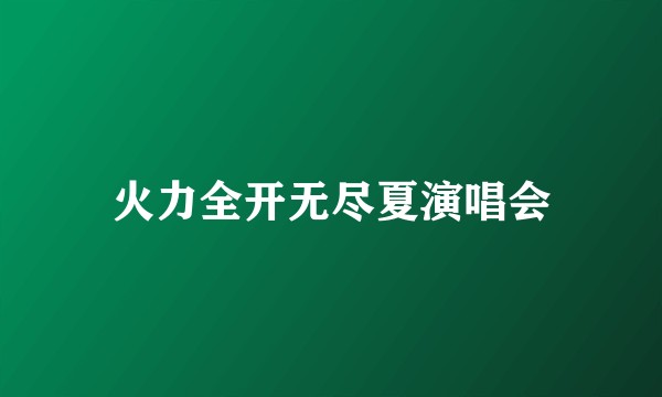 火力全开无尽夏演唱会