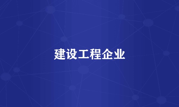 建设工程企业