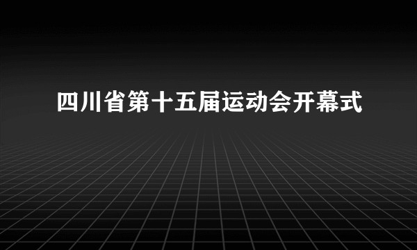 四川省第十五届运动会开幕式