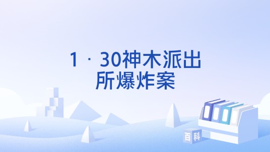 1·30神木派出所爆炸案
