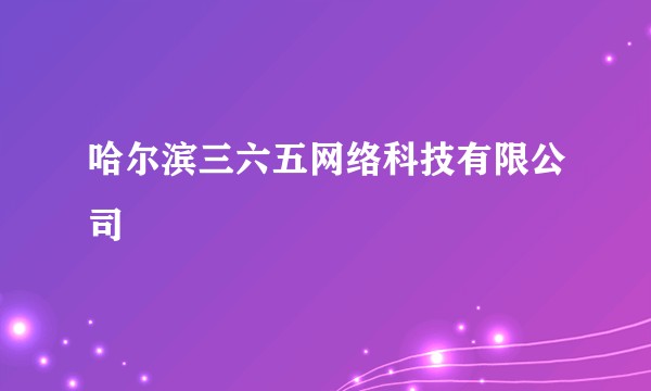 哈尔滨三六五网络科技有限公司