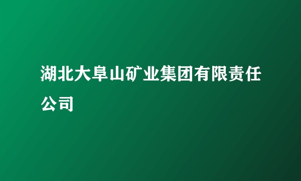 湖北大阜山矿业集团有限责任公司
