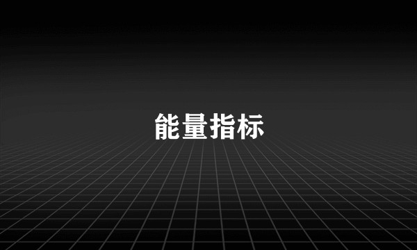 能量指标