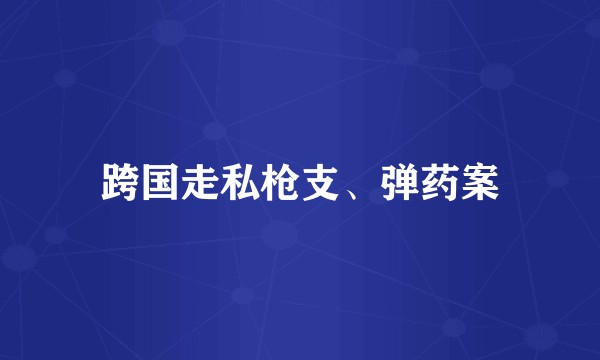 跨国走私枪支、弹药案