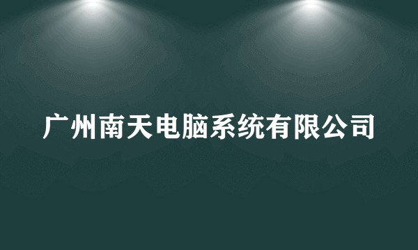 广州南天电脑系统有限公司