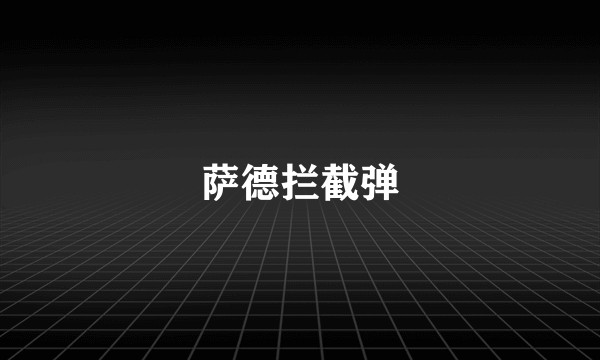萨德拦截弹