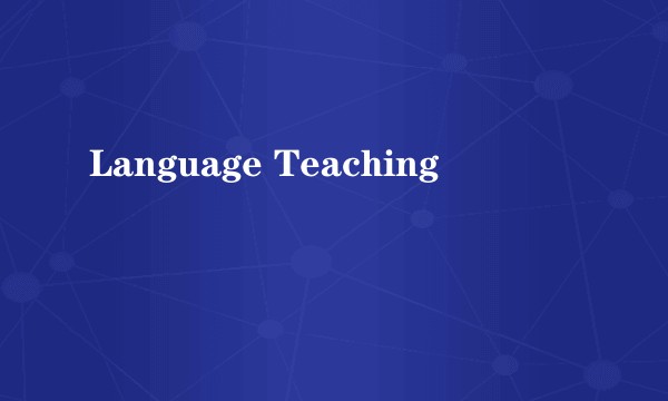 Language Teaching