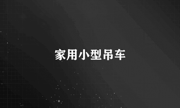 家用小型吊车