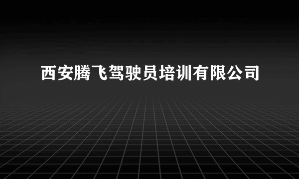 西安腾飞驾驶员培训有限公司