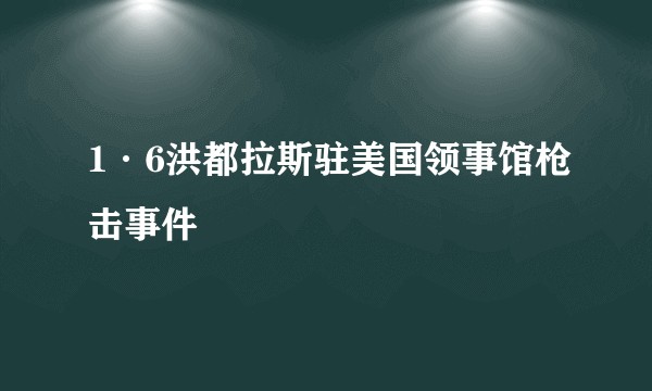 1·6洪都拉斯驻美国领事馆枪击事件