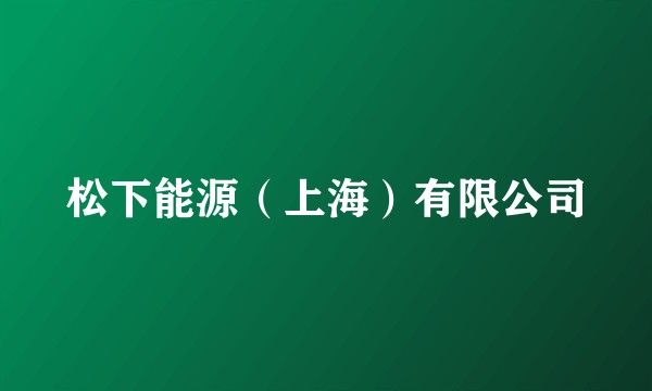 松下能源（上海）有限公司