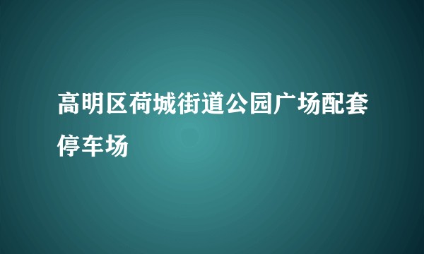高明区荷城街道公园广场配套停车场
