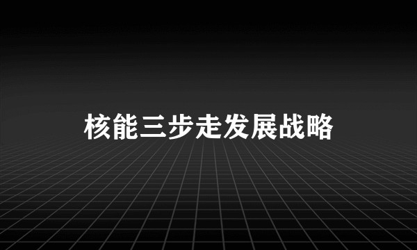 核能三步走发展战略