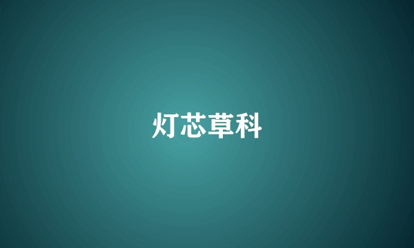 灯芯草科