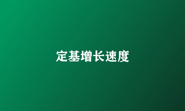 定基增长速度