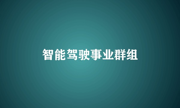 智能驾驶事业群组
