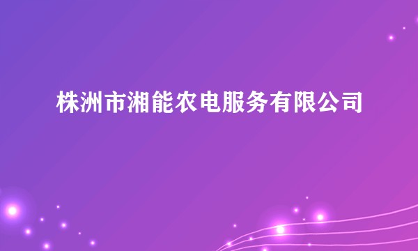 株洲市湘能农电服务有限公司