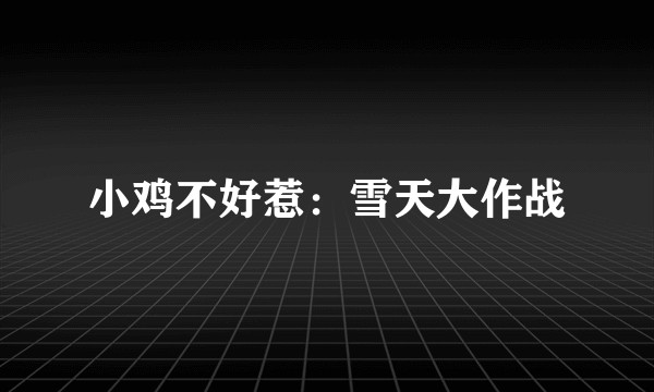 小鸡不好惹：雪天大作战