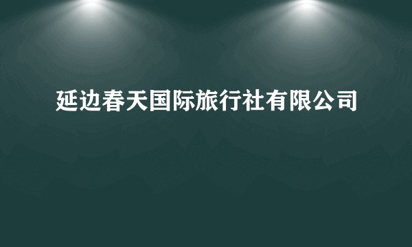 延边春天国际旅行社有限公司