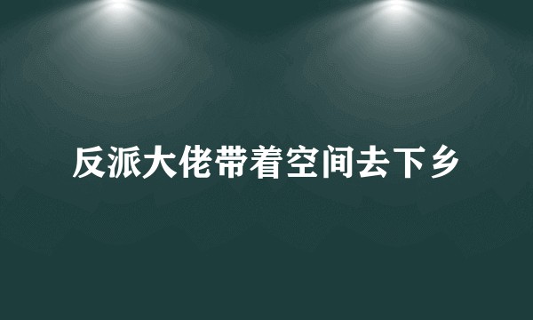 反派大佬带着空间去下乡