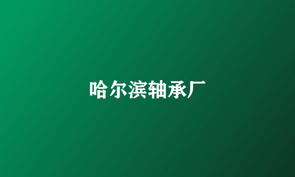 哈尔滨轴承厂