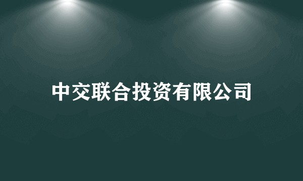 中交联合投资有限公司