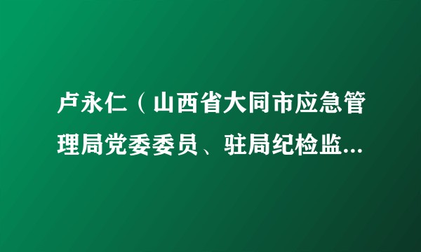 卢永仁（山西省大同市应急管理局党委委员、驻局纪检监察组组长）
