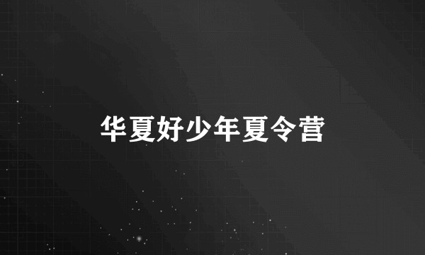 华夏好少年夏令营