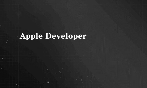 Apple Developer