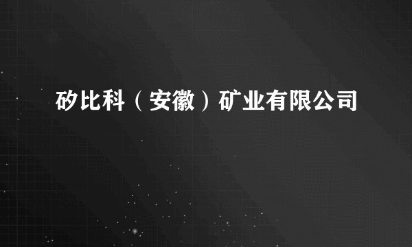 矽比科（安徽）矿业有限公司