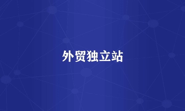 外贸独立站