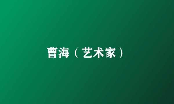 曹海（艺术家）