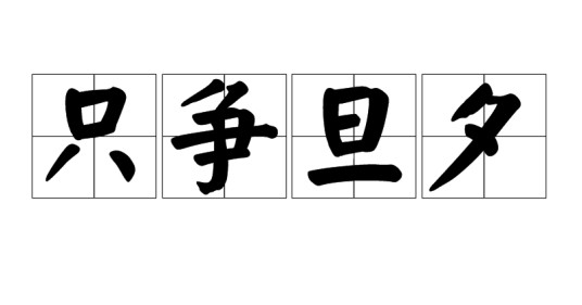 只争旦夕