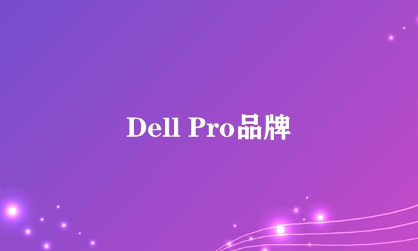 Dell Pro品牌