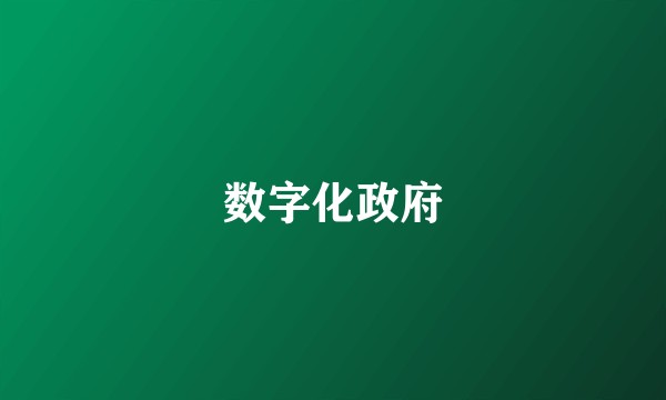 数字化政府