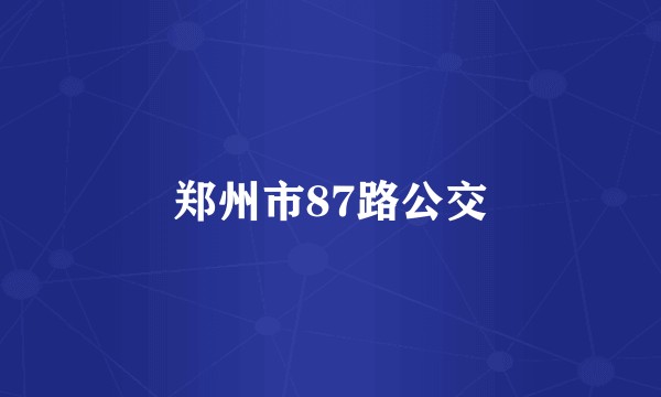 郑州市87路公交